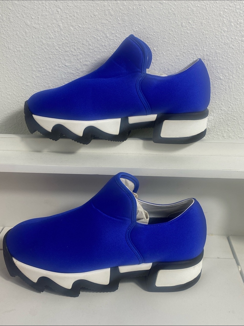 iRi NYC WES I Blue Low Top Neoprene Sneaker NWOB Sz 6.5 US - Picture 8 of 16